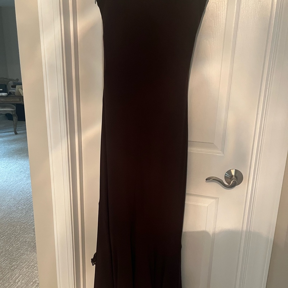 Brown Strapless Bodycon Maxi Dress Cocktail